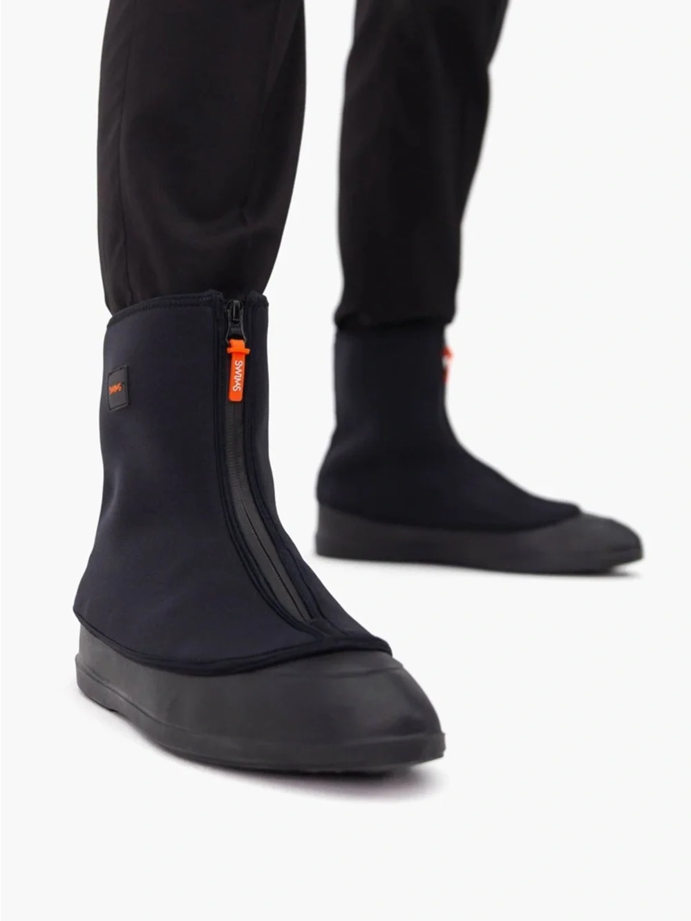 NEW SWIMS Mobster Galosch Water Resistant Ove Boot Zip Closure Black